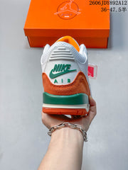 Jordan Air Jordan 3 Retro White Orange Green Sneakers