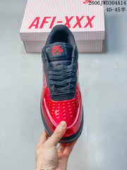 Nike Air Force 1 Posite FL Max Low-Top Sneakers, Red and Black