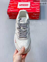 Nike Court Vision Low White Sneakers with Red Details