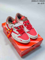 Nike Air Jordan 1 Low Year of the Horse Sneakers Red and Grey