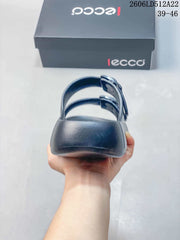 ECCO Two-Strap Sandals in Dark Gray, Style 06LD512A22