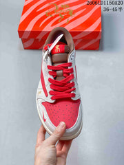 Nike Air Jordan 1 Low Year of the Horse Sneakers Red and Grey