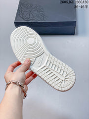 Air Jordan 1 Low White, Blue and Gray Sneakers