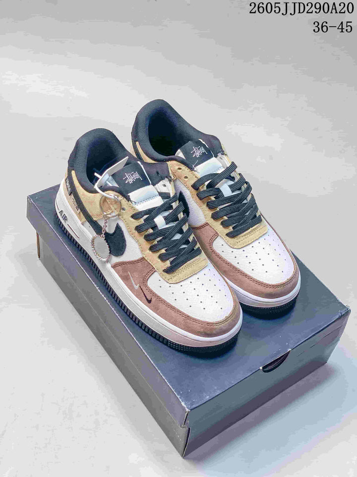 Nike WMNS Air Force 1 Shadow Sneakers Beige Pink Black