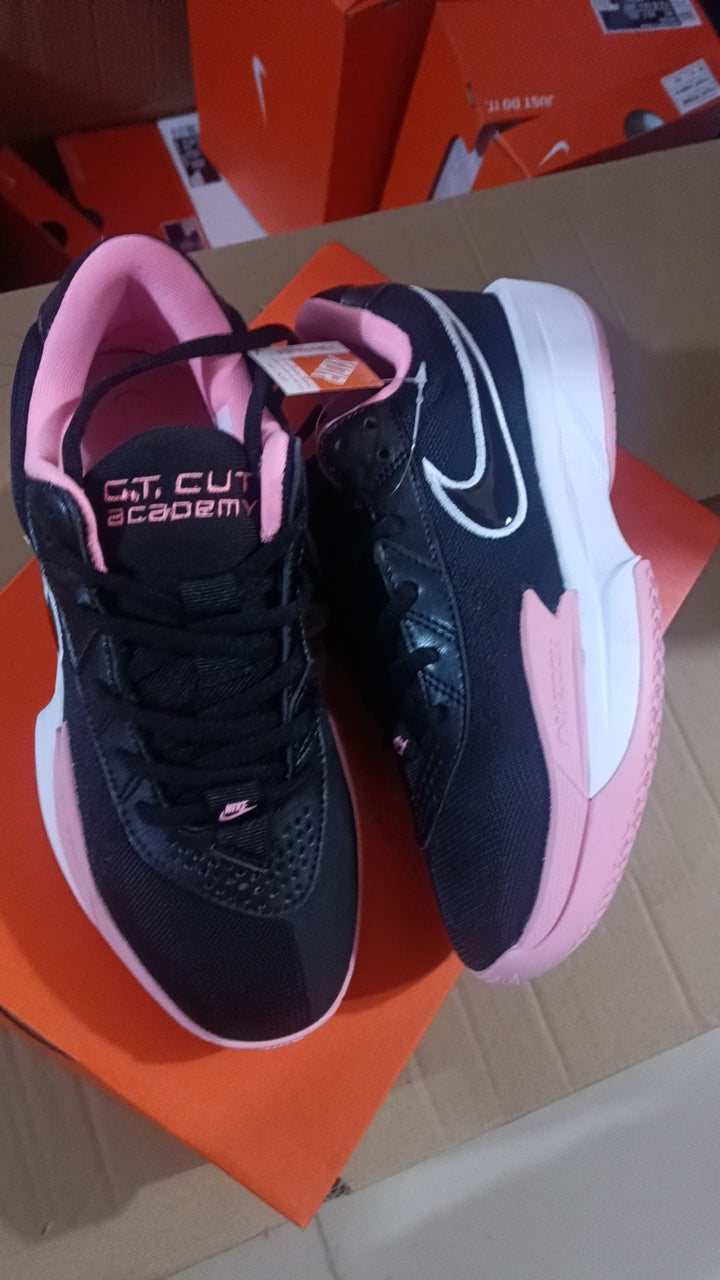 Nike Court Academy Black and Pink Sneakers 872-8