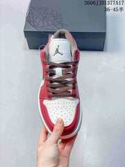 Jordan Air Jordan 1 Low Sneakers Burgundy Brown White