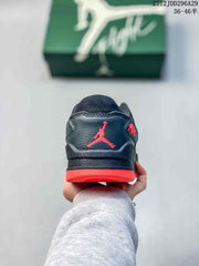 Jordan Flight Court AJ4 Retro Sneakers Black Red 2512JDD296A29