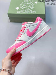 Jordan Air Jordan 1 Low Labubu Graphic Sneakers Pink and White
