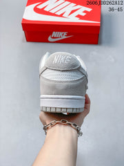Nike Mini Swoosh Low-Top Sneakers in Sail and Grey