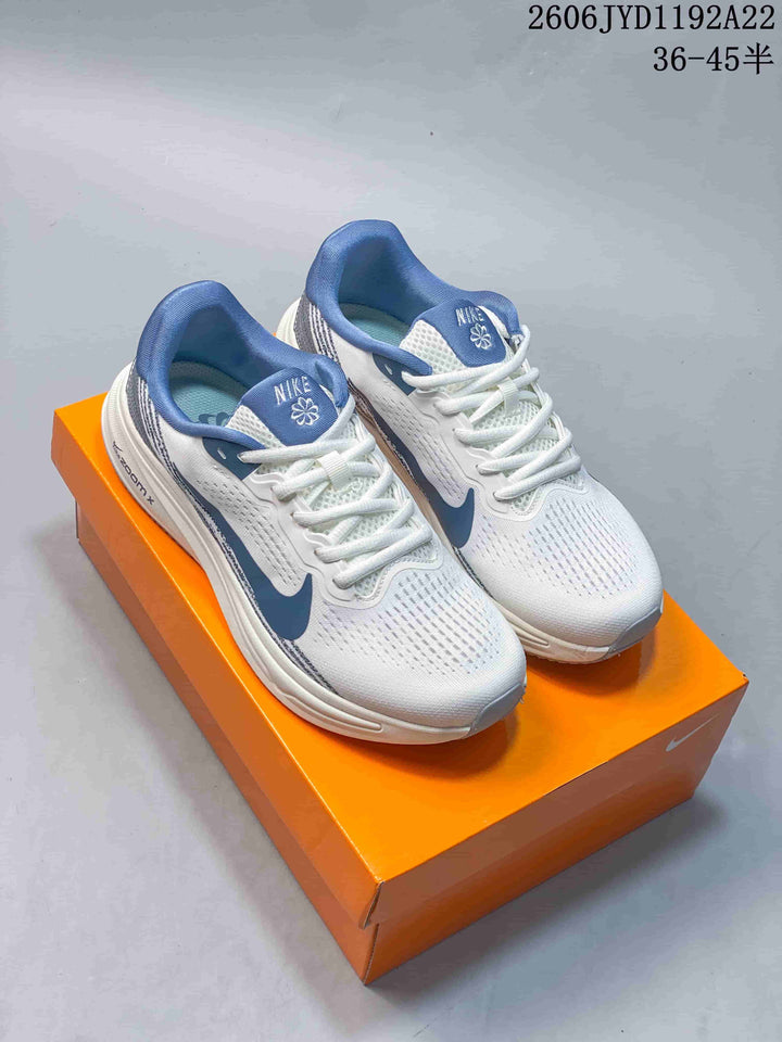Nike ZoomX Running Shoes, White and Blue