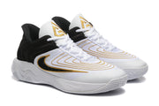 Nike Zoom Freak 5 Basketball Shoes White Black Gold
