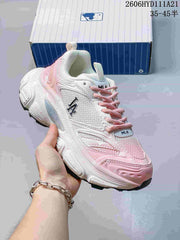 MLB NY Chunky Sneakers in White and Pink