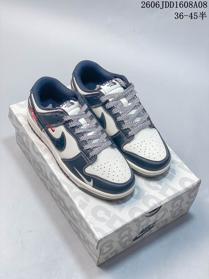 Nike SB Dunk Low Navy and Cream Low-Top Sneakers