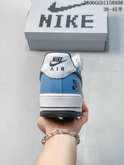 Nike Air Force 1 Low White and Blue Sneakers