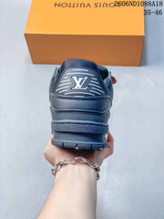 Louis Vuitton Trainer Low-Top Sneakers in Navy