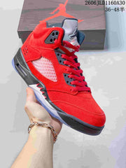 Jordan Air Jordan 5 High-Top Sneakers in Red and Black