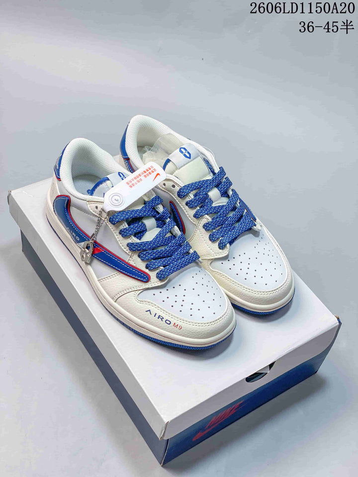 Jordan Air Jordan 1 Low Multicolor Leather-Style Sneakers