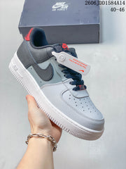 Nike Air Force 1 Low White Grey Red Sneakers JDD1584A14