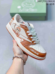 Jordan Air Jordan 1 Low Labubu White Brown Sneakers 2607JYD1196A16