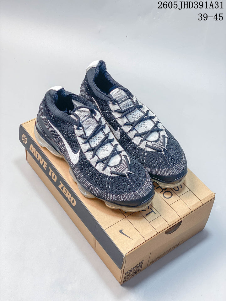 Nike Air VaporMax 2023 Flyknit Running Shoes – Navy and Gray