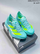 Adidas Adizero Adios Pro 4 Running Shoes, Aqua and Neon Yellow