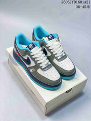 Nike Air Force 1 '07 Low White Green Blue Sneakers