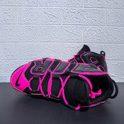 Nike Air More Uptempo Black and Pink Sneakers