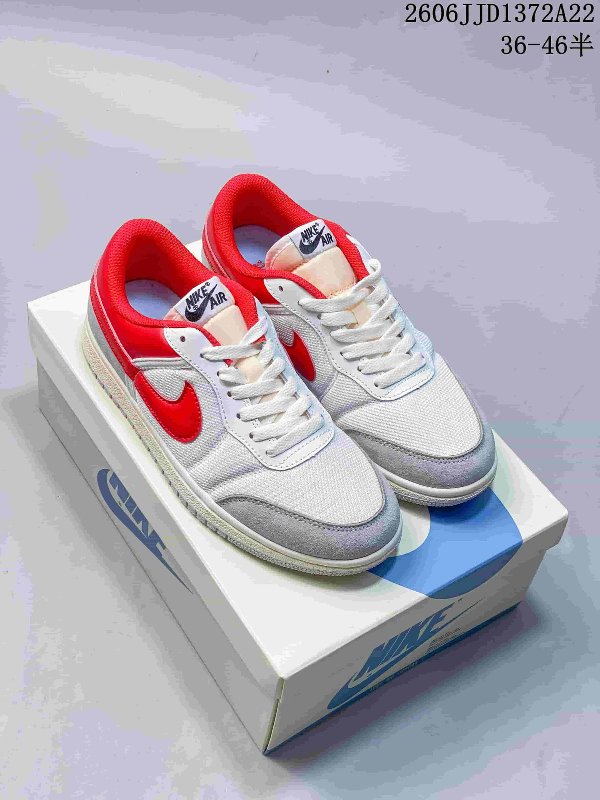 Nike Air Jordan Skyline Low-Top Sneakers, White and Red, JD1372A22