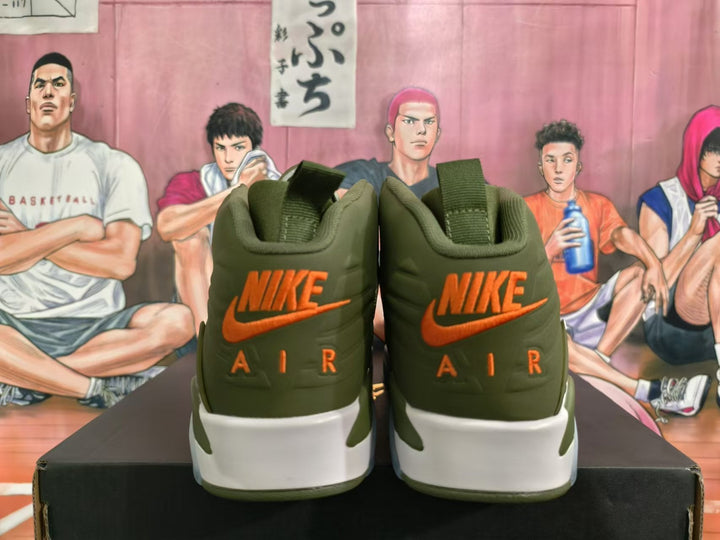 Jordan 6 Retro High-Top Sneakers in Olive Green and Orange
