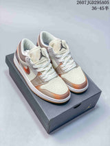 Jordan Air Jordan 1 Low Cream Brown Orange Sneakers