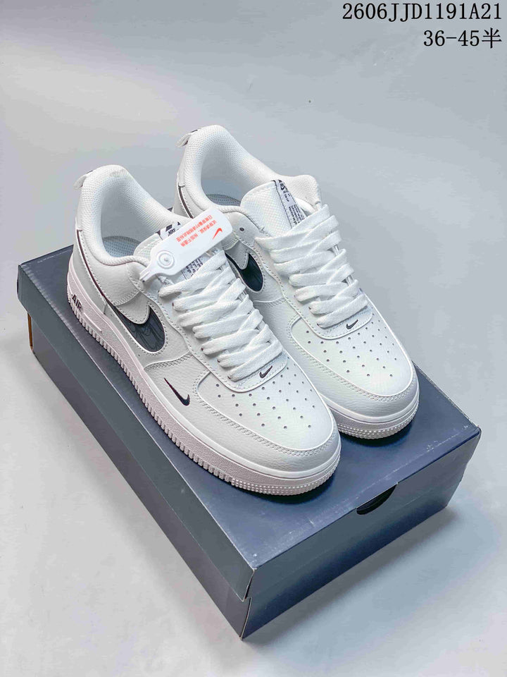 Nike Air Force 1 Low White Black Reflective Sneakers