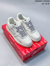 Nike Court Vision Low White Sneakers with Red Details