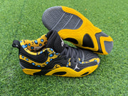 Jordan 680-7 Black and Yellow Leopard Print Sneakers