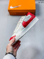 Nike Blazer Low '77 Jumbo Red and White Sneakers