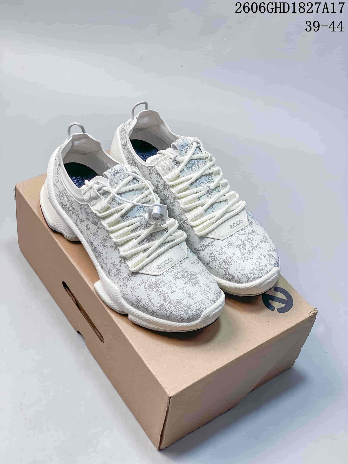 ECCO 800454 Men's White Patterned BIOM Sneakers