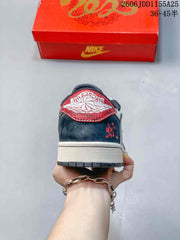 Jordan 1 Low OG SP White and Navy Sneakers