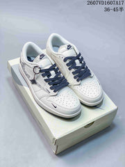 Travis Scott x Jordan 1 Low Sneakers White Black 2607VD1607A17