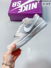Nike SB Dunk Low Gray and White Skate Shoes IB4417-104