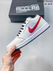 Jordan Air Jordan 1 Low White Red Grey Sneakers