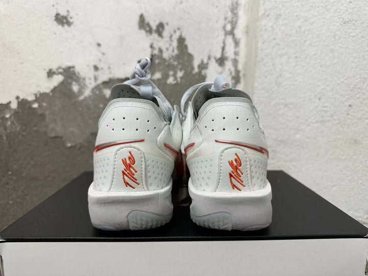 Nike White and Red Basketball Sneakers