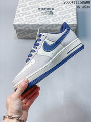Nike Air Force 1 '07 Low Grey and Blue Sneakers