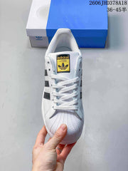 Adidas Originals Superstar White and Black Low-Top Sneakers