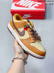 Nike SB Dunk Low Sneakers in Cream, Tan and Brown