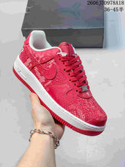 Nike Air Force 1 Low Red Patterned Sneakers