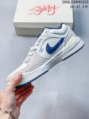 Jordan Stadium 90 White and Blue Sneakers