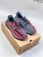 Adidas Yeezy Boost 350 V2 Sneakers in Gray and Red