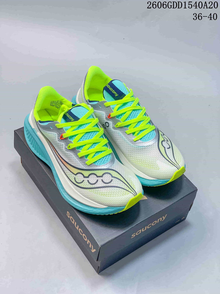 Saucony Endorphin Pro 5 Running Shoes, White and Aqua