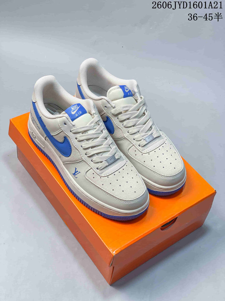 Nike Air Force 1 '07 Low White and Blue Sneakers
