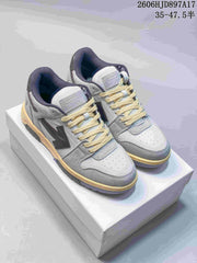 Off-White Low-Top Sneakers in White and Grey