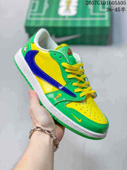 Jordan Air Jordan 1 Low Green Yellow Blue Sneakers